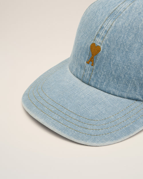 Gorra Ami de Cœur de algodón denim azul - Hombre - 3 - AMI Paris - Ami Paris