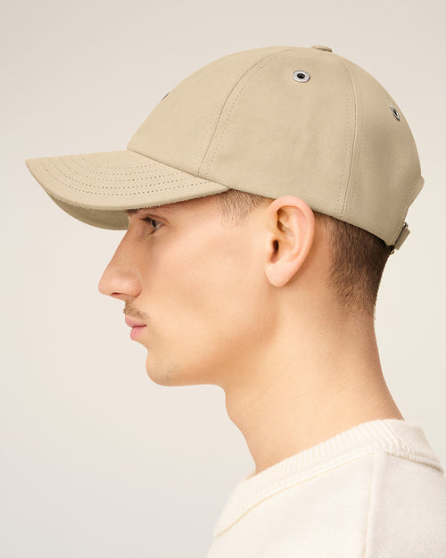 Beige Cotton Ami De Coeur Embroidery Cap - 5 - Ami Paris