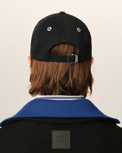 Black cotton cap with Ami de Coeur - Woman - 12 - AMI Paris - Ami Paris