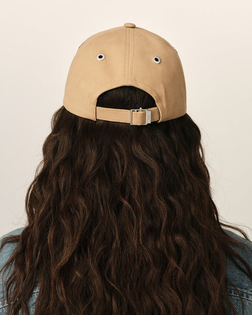 Beige cotton cap with Ami de coeur - Woman - 12 - AMI Paris - Ami Paris