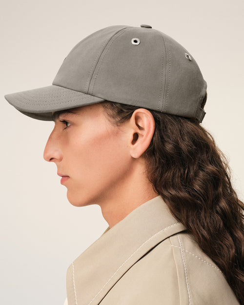 Grey Cotton Ami De Coeur Embroidery Cap - 5 - Ami Paris