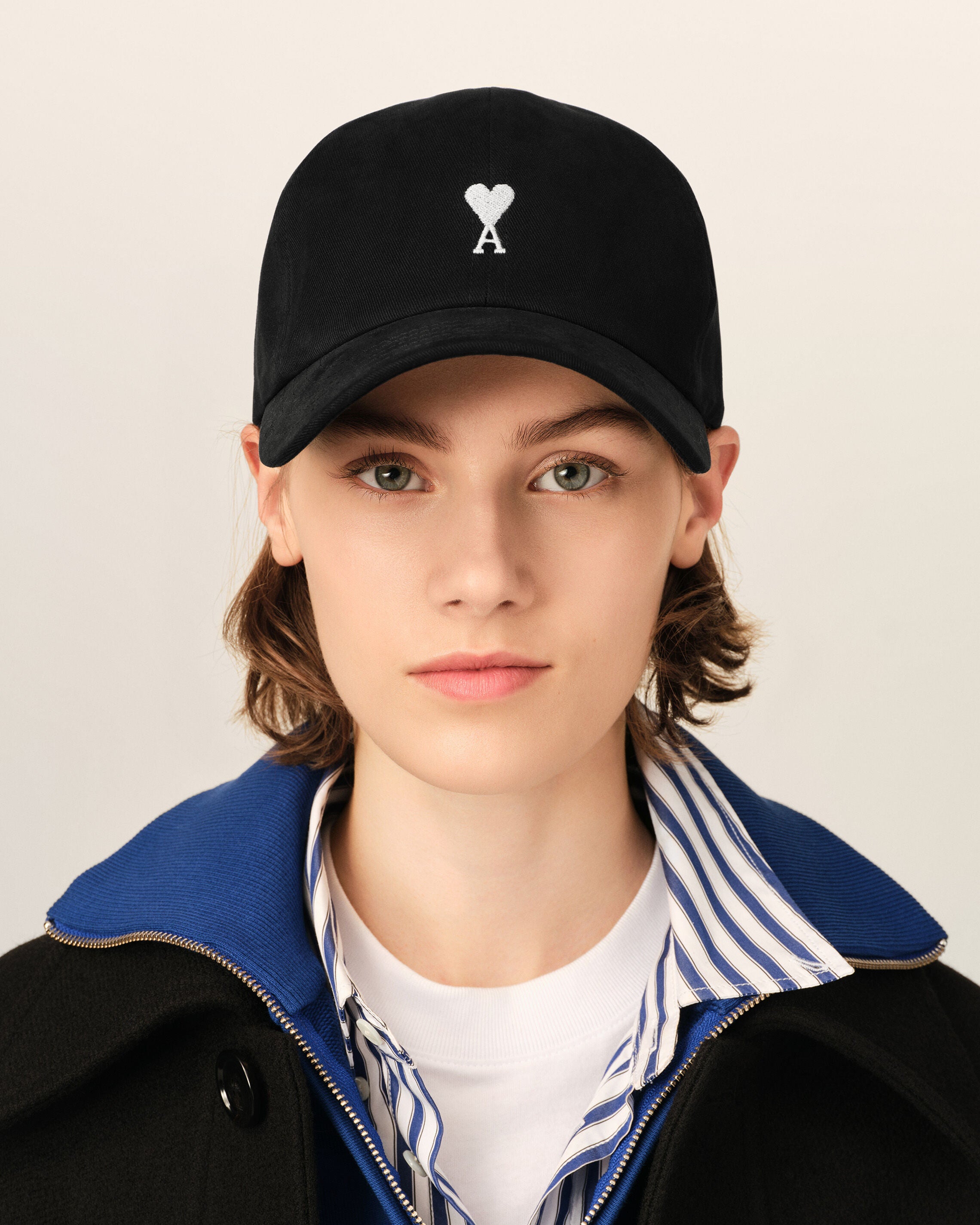 Black cotton cap with Ami de Coeur - 8