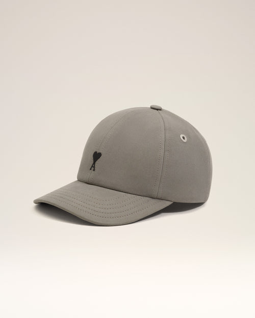 Grey Cotton Ami De Coeur Embroidery Cap - CARBON - Ami Paris