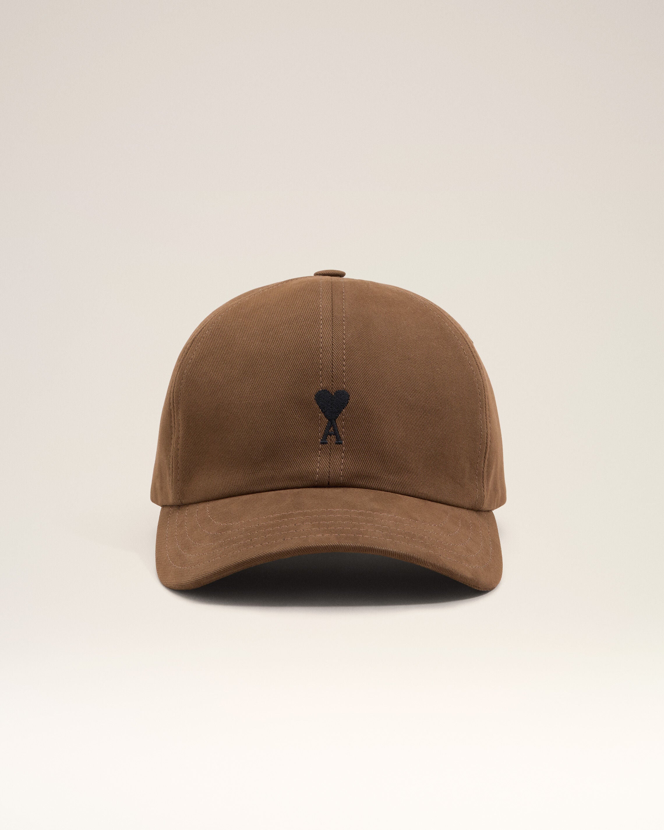 Brown cotton cap with Ami de Coeur - 4
