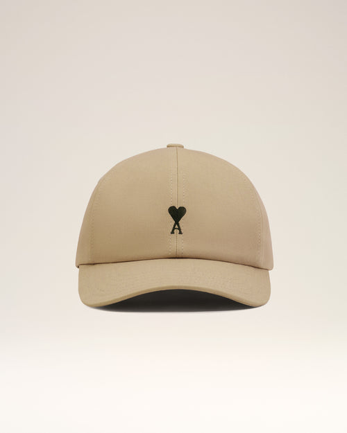 Beige Cotton Ami De Coeur Embroidery Cap - Man - 4 - AMI Paris - Ami Paris
