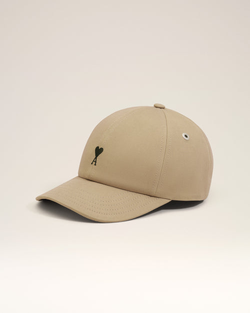 Gorra Ami de Cœur bordada de algodón beis - 1 - Ami Paris