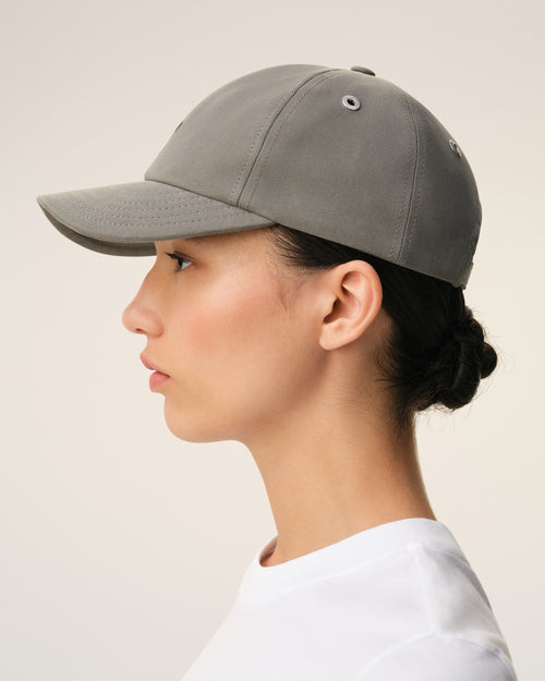 Grey Cotton Ami De Coeur Embroidery Cap - Woman - 11 - AMI Paris - Ami Paris