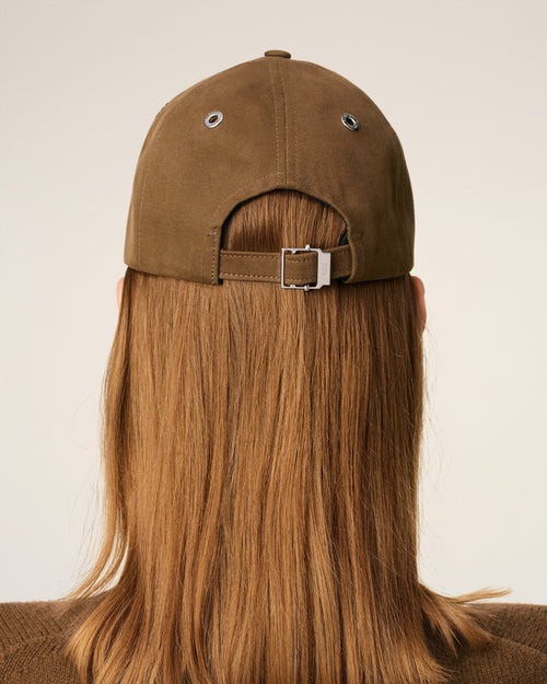 Casquette Marron Broderie Ami De Coeur En Coton - 12 - Ami Paris