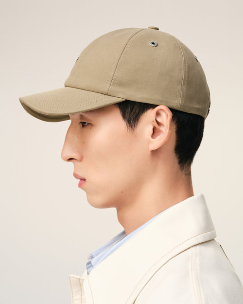 Beige Cotton Ami De Coeur Embroidery Cap - Man - 5 - AMI Paris - Ami Paris
