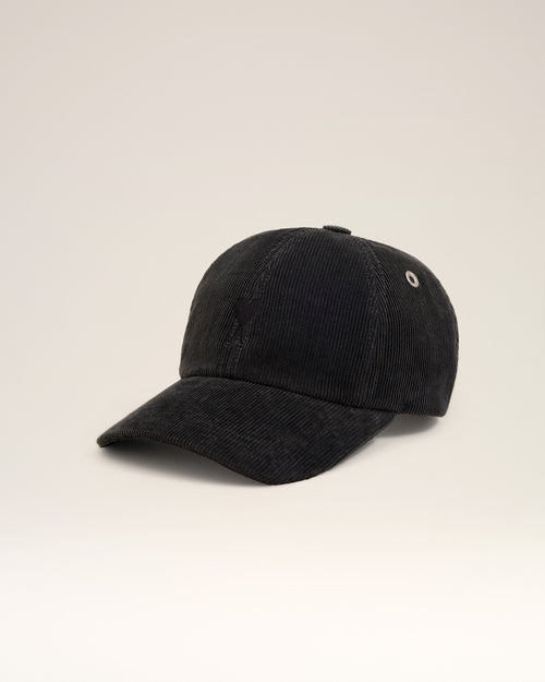                             Black Cotton Ami De Coeur Corduroy Cap - 3                         - Ami Paris