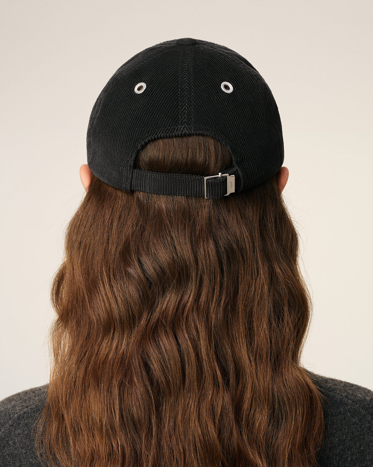 Casquette Noire Broderie Ami De Coeur Velours En Coton - 12