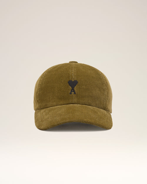 Green Cotton Ami De Coeur Corduroy Cap - 4 - Ami Paris