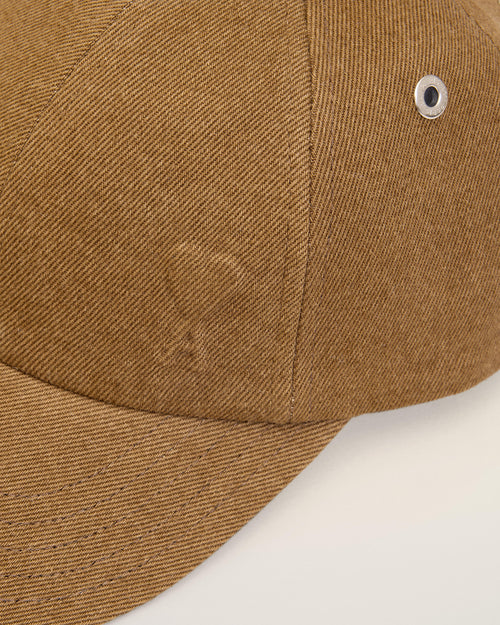 Casquette Marron Ami De Coeur Embossé En Coton - 3 - Ami Paris