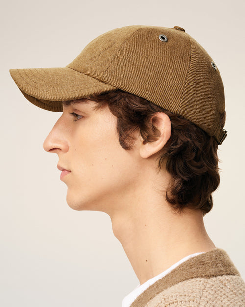 Casquette Marron Ami De Coeur Embossé En Coton - 5 - Ami Paris