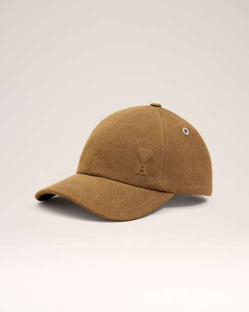 Brown Cotton Embossed Ami De Coeur Cap - 4 - Ami Paris
