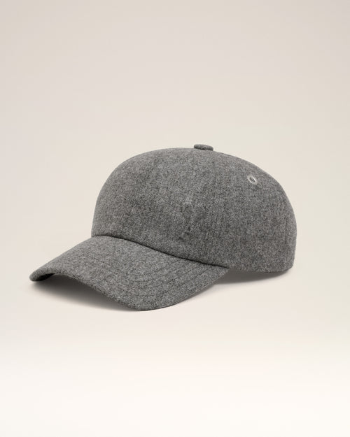 Grey Cotton Embossed Ami De Coeur Cap - 1 - Ami Paris