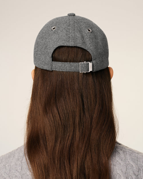 Casquette Grise Ami De Coeur Embossé En Laine - 12 - Ami Paris