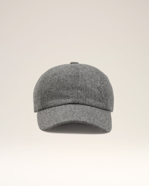 Grey Cotton Embossed Ami De Coeur Cap - 10 - Ami Paris