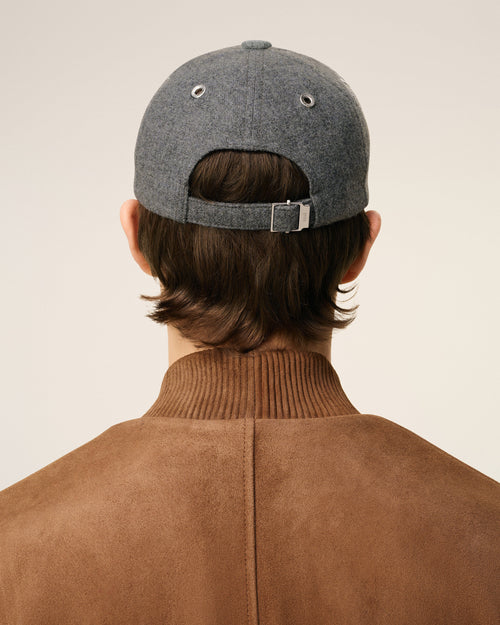 Casquette Grise Ami De Coeur Embossé En Laine - 6 - Ami Paris