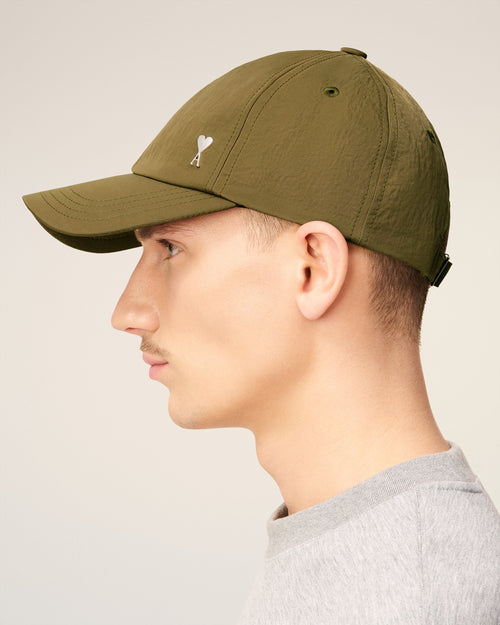 Green Nylon Ami De Coeur Stud Cap - 5 - Ami Paris