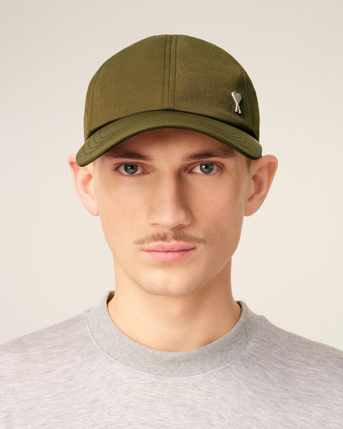 Green Nylon Ami De Coeur Stud Cap - 2 - Ami Paris