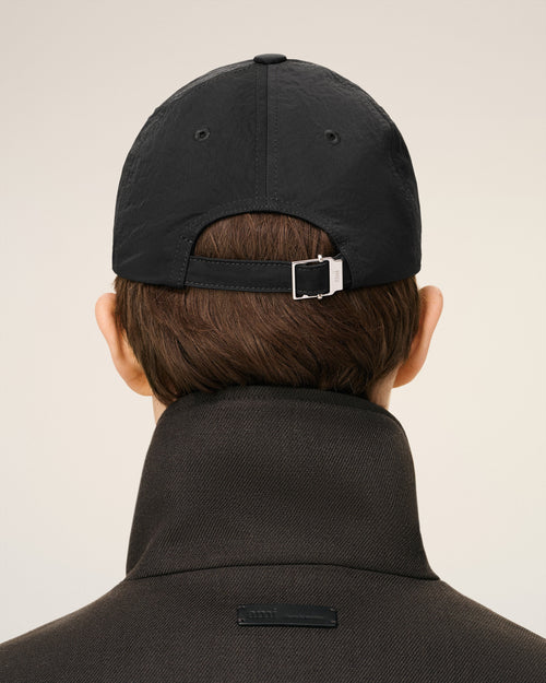 Black Nylon Ami De Coeur Stud Cap - 6 - Ami Paris