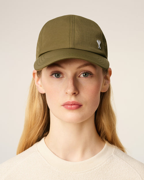                                     Green Nylon Ami De Coeur Stud Cap - 3                                 - Ami Paris
