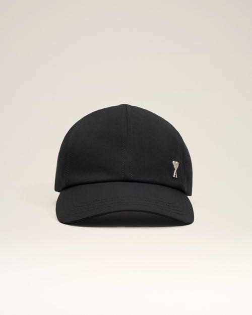 Casquette Noire  Ami De Coeur En Serge De Nylon - 4 - Ami Paris