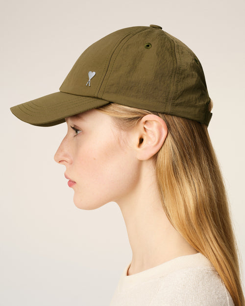 Green Nylon Ami De Coeur Stud Cap - 11 - Ami Paris