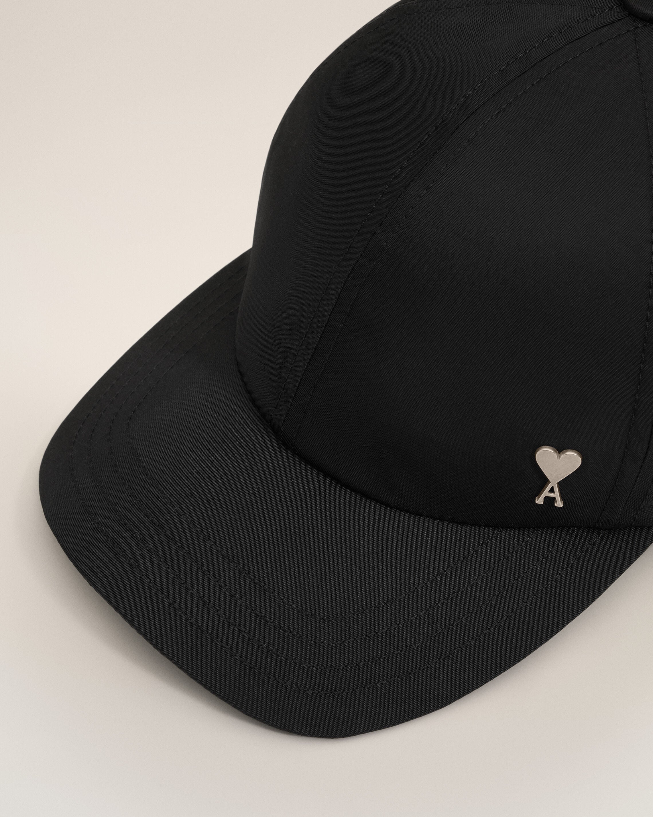 BLACK Black Nylon Ami De Coeur Stud Cap | Ami Paris