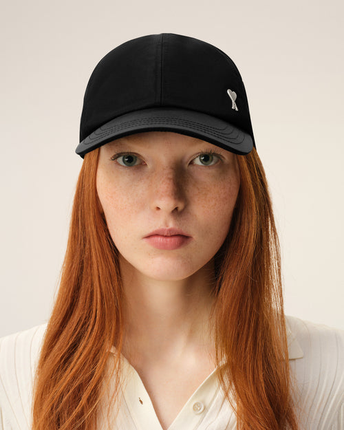                             Black Nylon Ami De Coeur Stud Cap - 3                         - Ami Paris