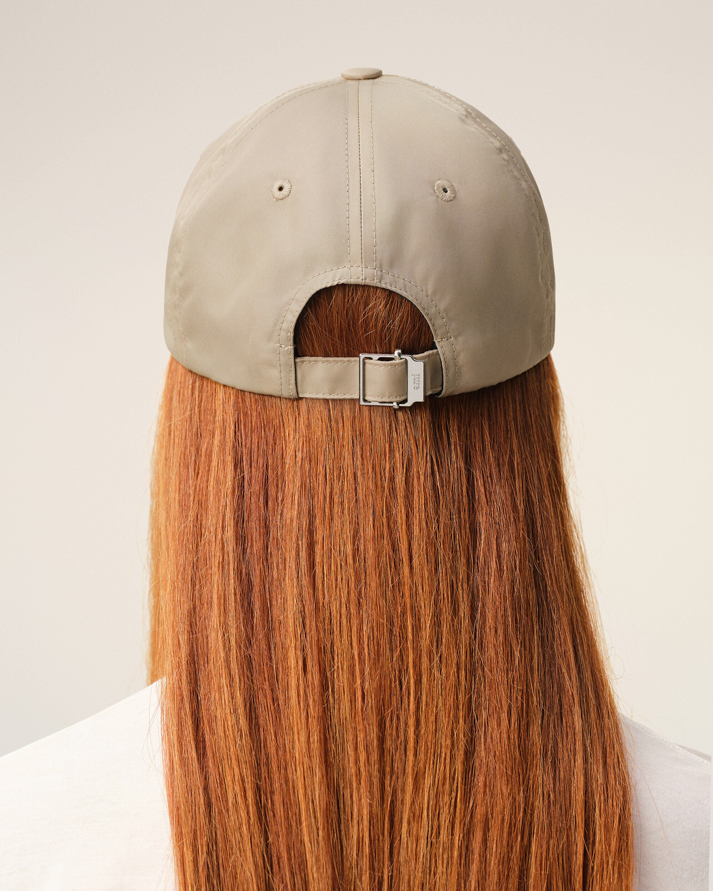 Beige Nylon Ami De Coeur Stud Cap - 12