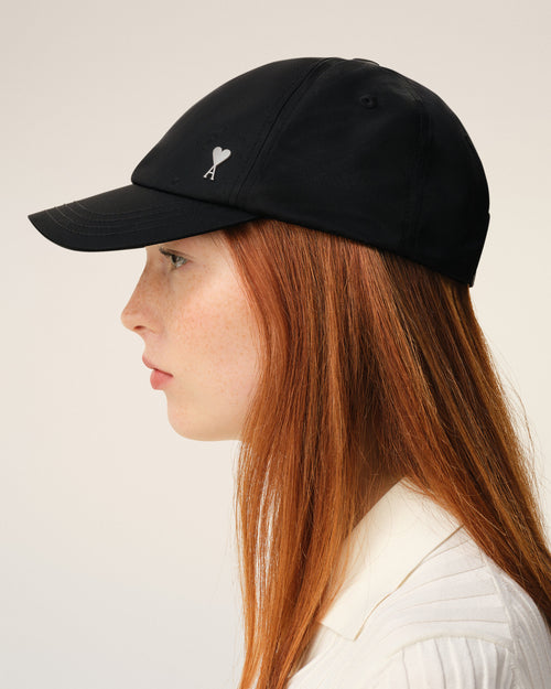 Black Nylon Ami De Coeur Stud Cap - 11 - Ami Paris