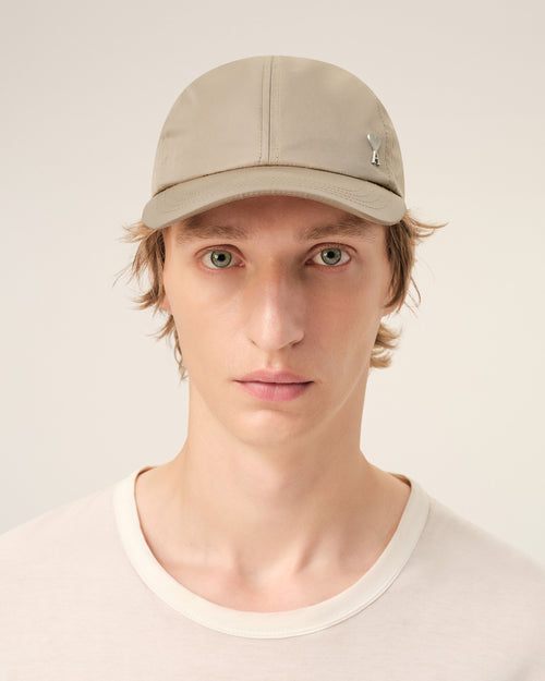 Beige Nylon Ami De Coeur Stud Cap - 1 - Ami Paris