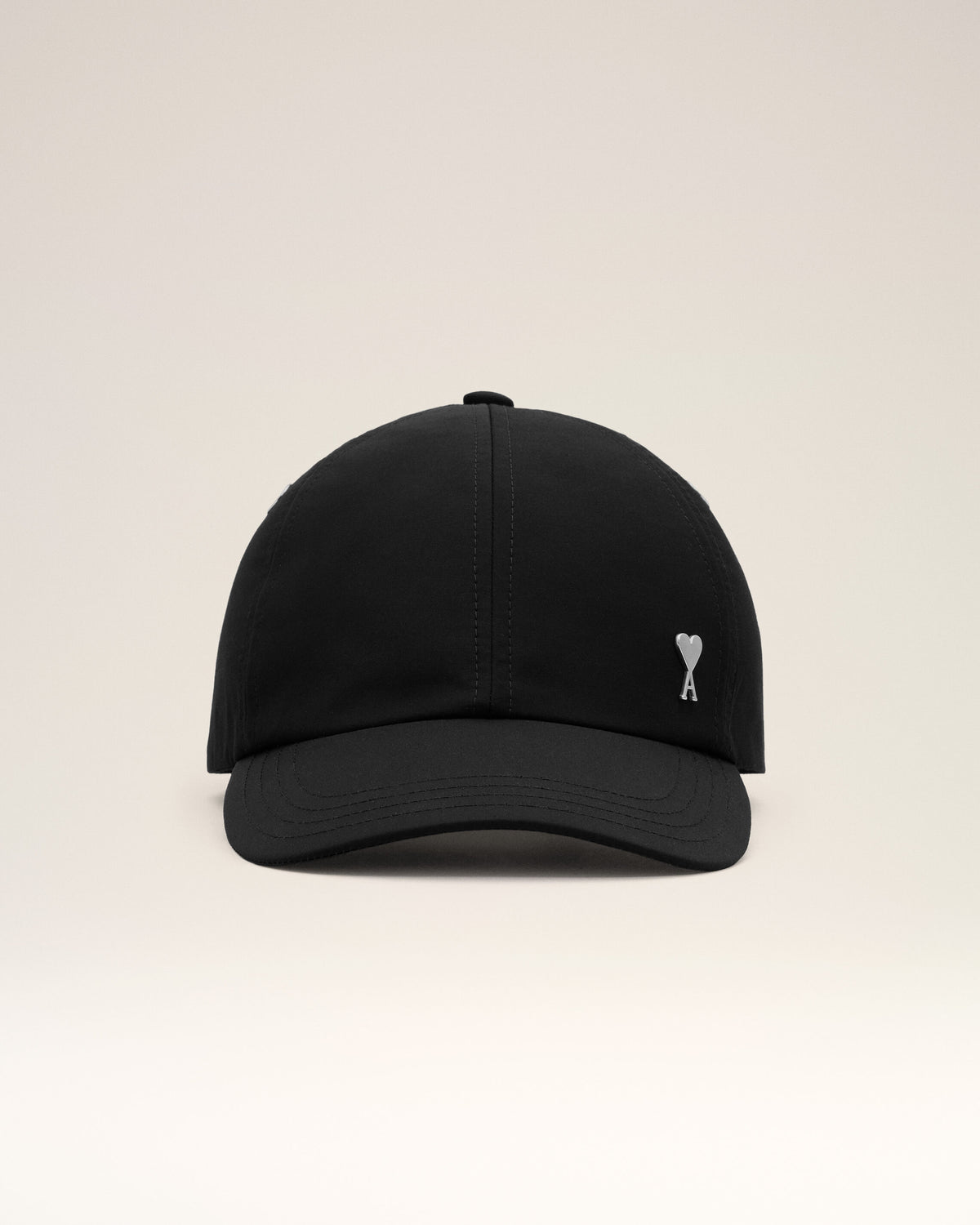 Black nylon and cotton cap with Ami de Coeur stud - 10