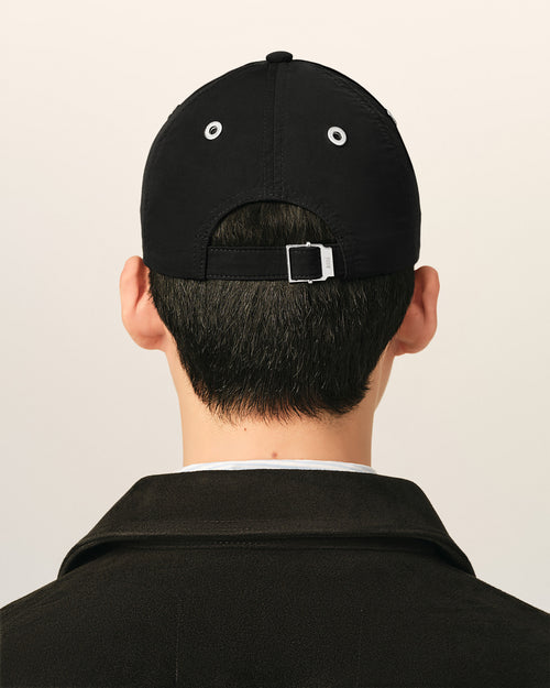 Black nylon and cotton cap with Ami de Coeur stud - Man - 6 - AMI Paris - Ami Paris