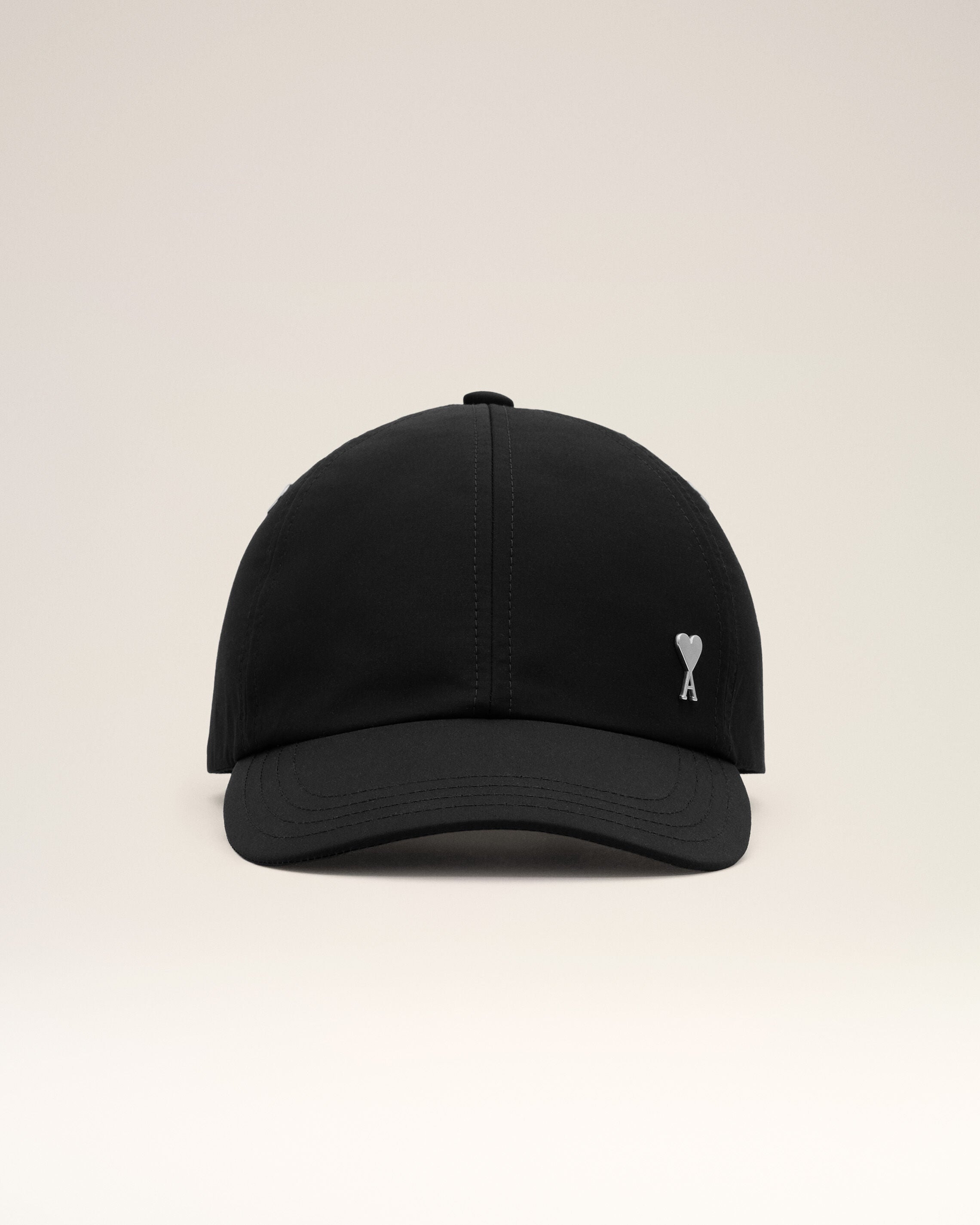 Black nylon and cotton cap with Ami de Coeur stud - 10