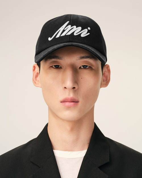 Black Cotton Ami Felt Patch Cap - 2 - Ami Paris