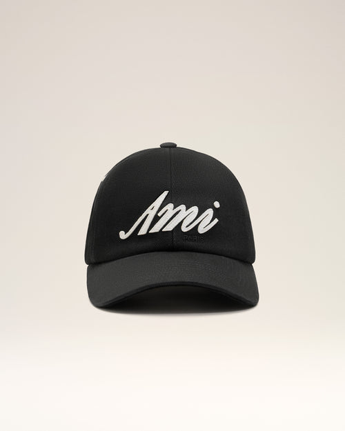 Casquette Noire Empiècement Feutré Ami en Coton - Femme - 10 - AMI Paris - Ami Paris