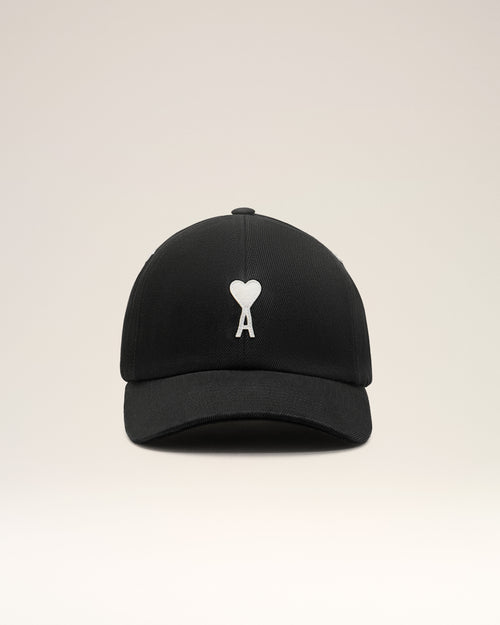 Black Cotton Ami De Coeur Felt Patch Cap - Man - 4 - AMI Paris - Ami Paris