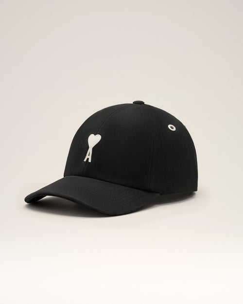                                     Casquette Noire Empiècement Feutré Ami De Coeur en Coton - 3                                 - Ami Paris