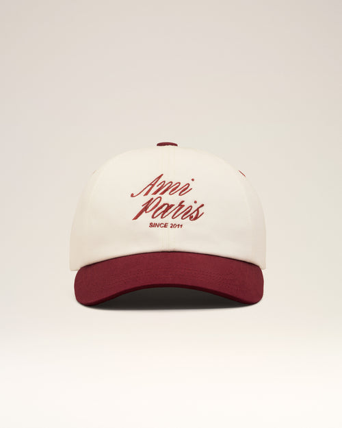 Red And White Bicolor Cotton Ami Paris Cap - Man - 4 - AMI Paris - Ami Paris
