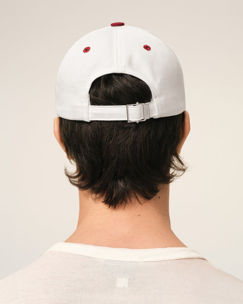 Red And White Bicolor Cotton Ami Paris Cap - Man - 6 - AMI Paris - Ami Paris