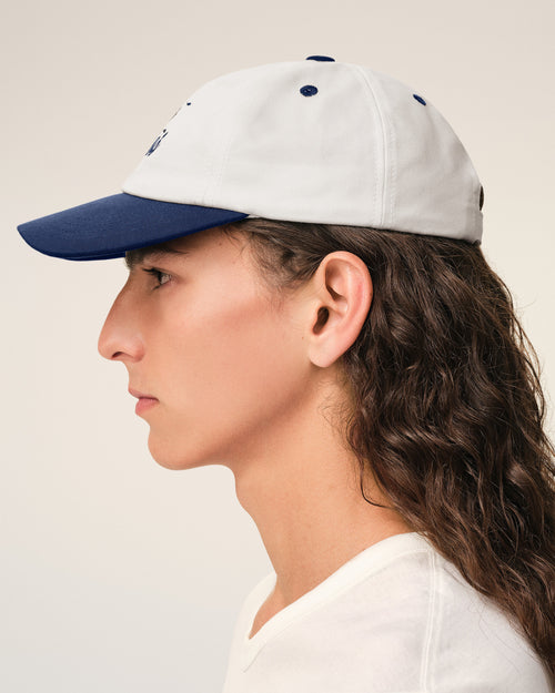 Blue And White Bicolor Cotton Ami Paris Cap - Man - 5 - AMI Paris - Ami Paris