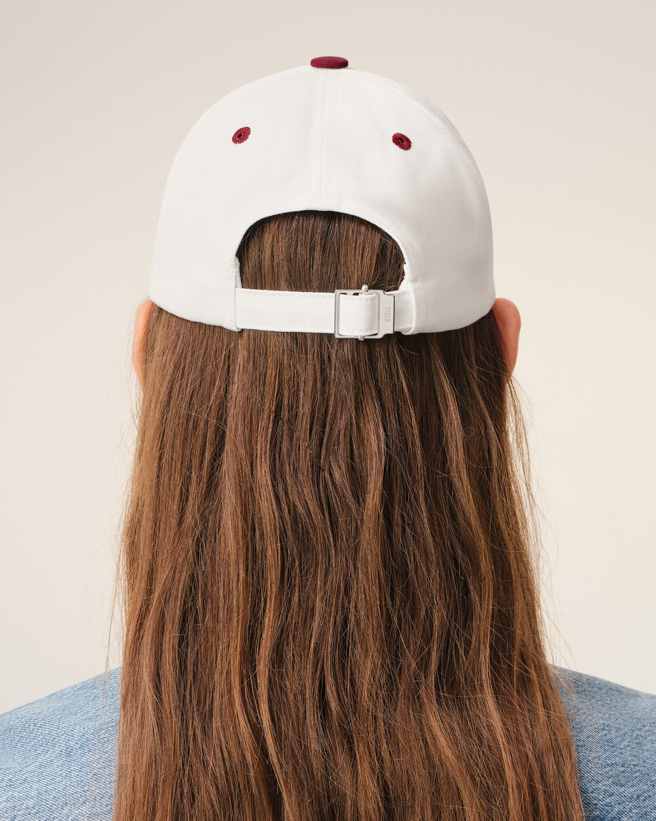 Red And White Bicolor Cotton Ami Paris Cap - 12