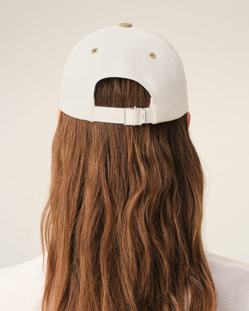 Cappellino da baseball Ami Paris in cotone bicolore beige e bianco - Donna - 12 - AMI Paris - Ami Paris