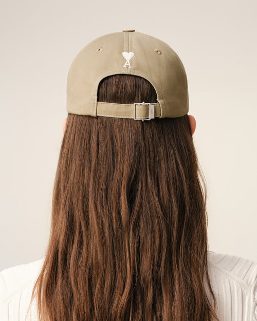 Casquette Beige Ami De Coeur Arrière en Coton - 12 - Ami Paris