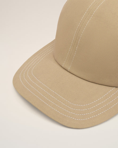 Gorra de algodón beige con Ami de Cœur en la parte trasera - Mujer - 9 - AMI Paris - Ami Paris