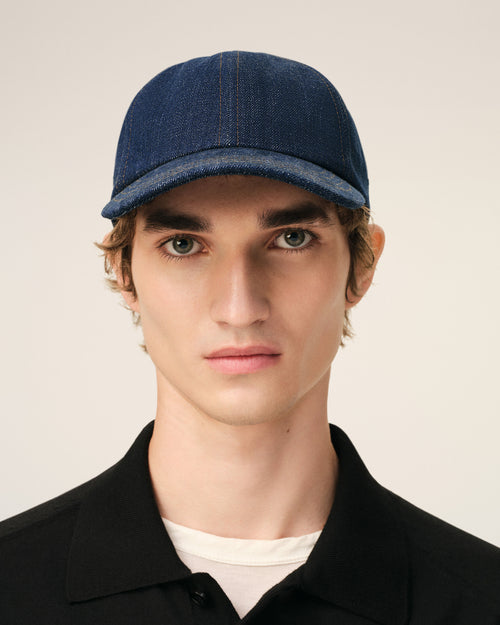Blue Denim Ami Paris Side Patch Cap - 2 - Ami Paris