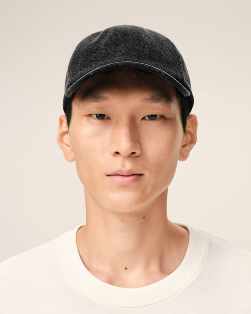 Gorra Ami Paris de denim negro con parche en el lateral - 2 - Ami Paris